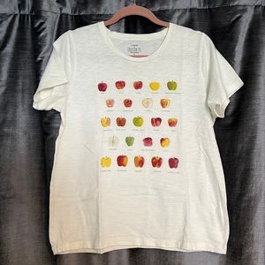 J. Crew Collector Tee Large Apples 🍎